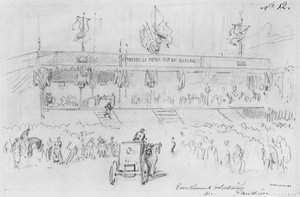 Álbum del sitio de París, inscripción de voluntarios en el Panteón de Gustave Dore